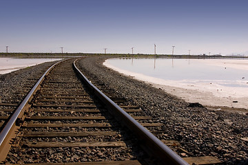 Image showing Railroad Tracks by Salt Lake