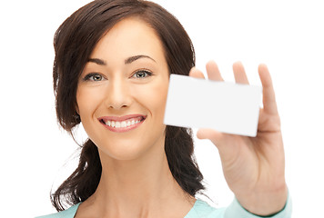 Image showing woman with business card