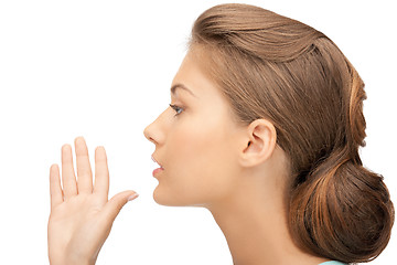 Image showing woman whispering gossip