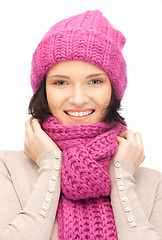 Image showing beautiful woman in winter hat