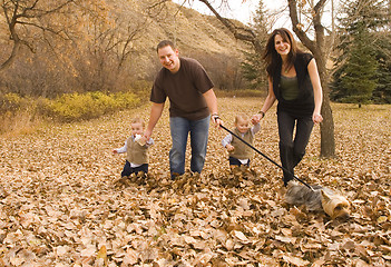 Image showing Family playing