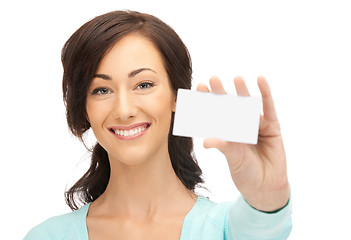 Image showing woman with business card