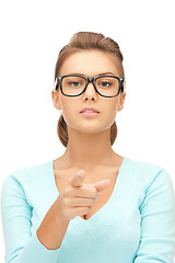 Image showing businesswoman pointing her finger