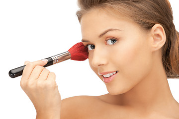 Image showing beautiful woman with brush