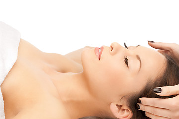 Image showing beautiful woman in massage salon