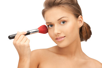 Image showing beautiful woman with brush