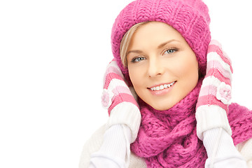 Image showing beautiful woman in winter hat