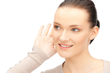 Image showing woman listening gossip