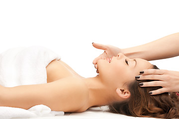 Image showing beautiful woman in massage salon