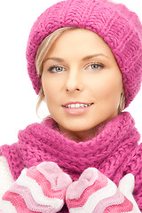 Image showing beautiful woman in winter hat