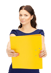 Image showing woman with folders