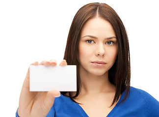 Image showing woman with business card