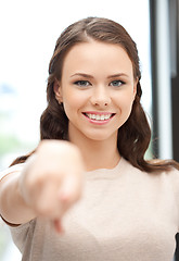 Image showing businesswoman pointing her finger