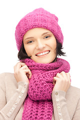 Image showing beautiful woman in winter hat