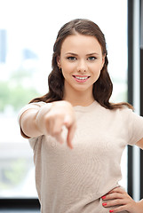 Image showing businesswoman pointing her finger