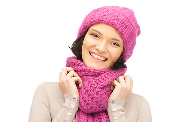 Image showing beautiful woman in winter hat