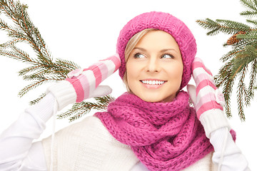 Image showing beautiful woman in winter hat