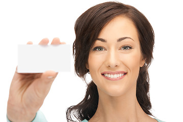 Image showing woman with business card