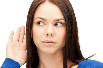 Image showing woman listening gossip