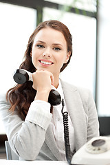 Image showing businesswoman with phone