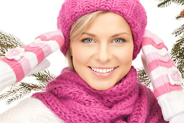 Image showing beautiful woman in winter hat