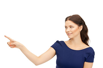 Image showing businesswoman pointing her finger