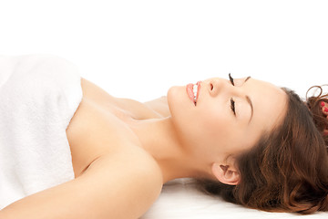 Image showing beautiful woman in spa salon