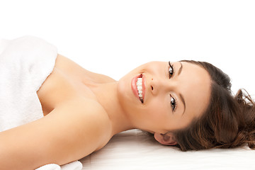 Image showing beautiful woman in spa salon