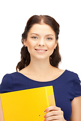 Image showing woman with folders