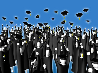 Image showing 3d graduates.