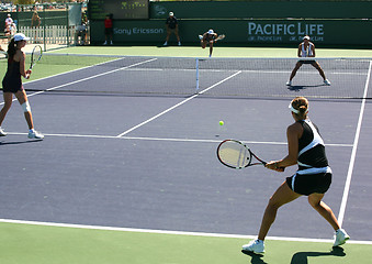 Image showing Ashley Harkleroad and Galina Voskoboeva at Pacific Life Open