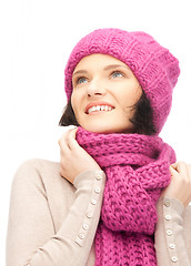 Image showing beautiful woman in winter hat