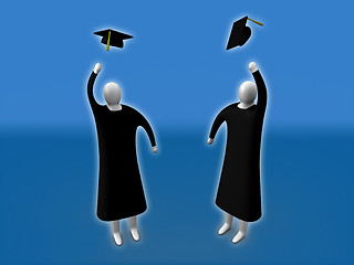 Image showing 3d graduates.