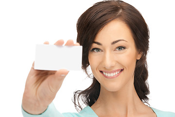 Image showing woman with business card