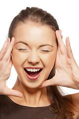 Image showing happy screaming teenage girl