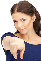 Image showing businesswoman pointing her finger