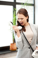 Image showing businesswoman with phone