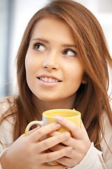 Image showing lovely woman with mug