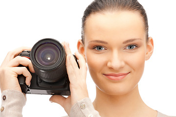 Image showing teenage girl with digital camera