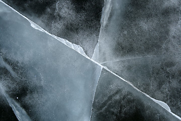 Image showing Cracked ice abstract background