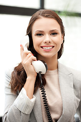 Image showing businesswoman with phone