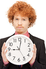 Image showing man with clock