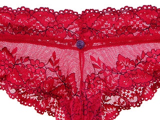 Image showing Red lacy lingerie