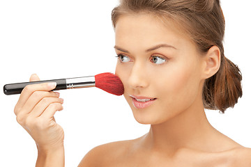 Image showing beautiful woman with brush