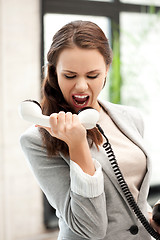 Image showing businesswoman with phone