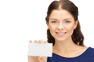 Image showing woman with business card