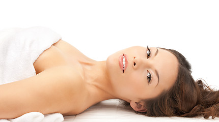 Image showing beautiful woman in spa salon