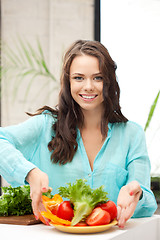 Image showing beautiful woman in the kitchen