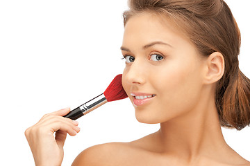 Image showing beautiful woman with brush