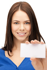 Image showing woman with business card